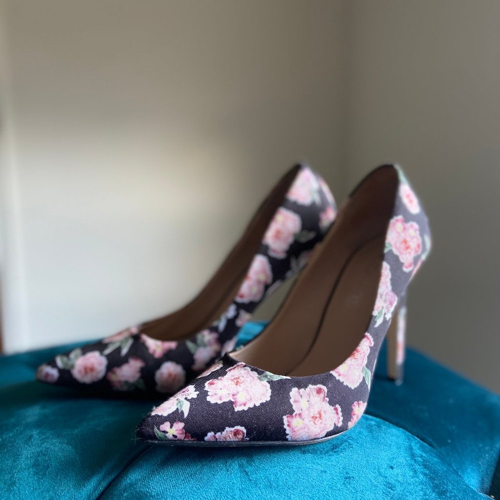 ALDO 4.5-inch floral heel